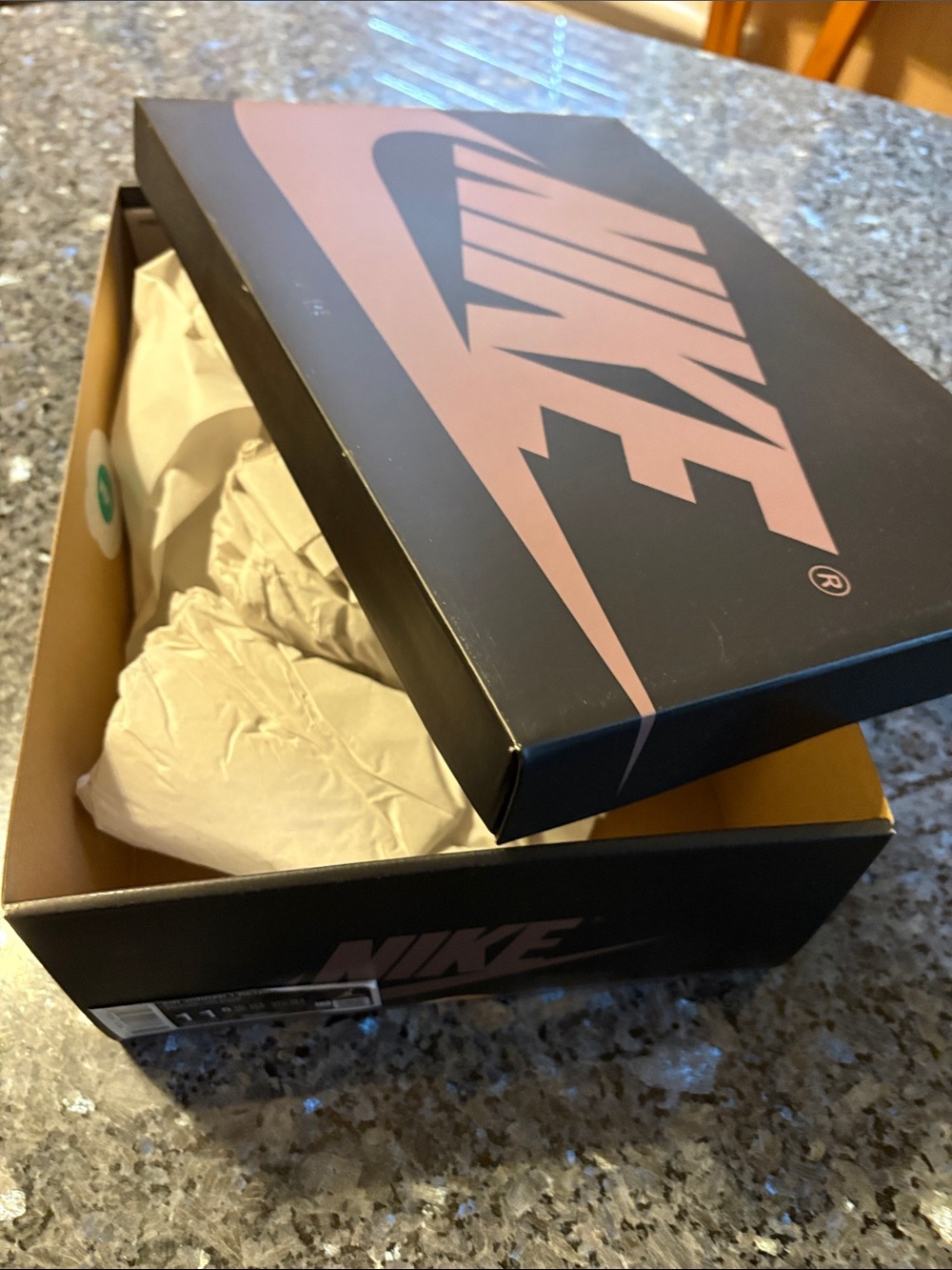 Nike Black Shoe Box with Pink Logo